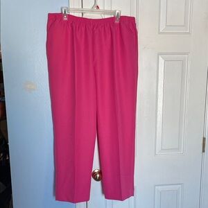 Alfred Dunner Fuchsia Ankle Pants